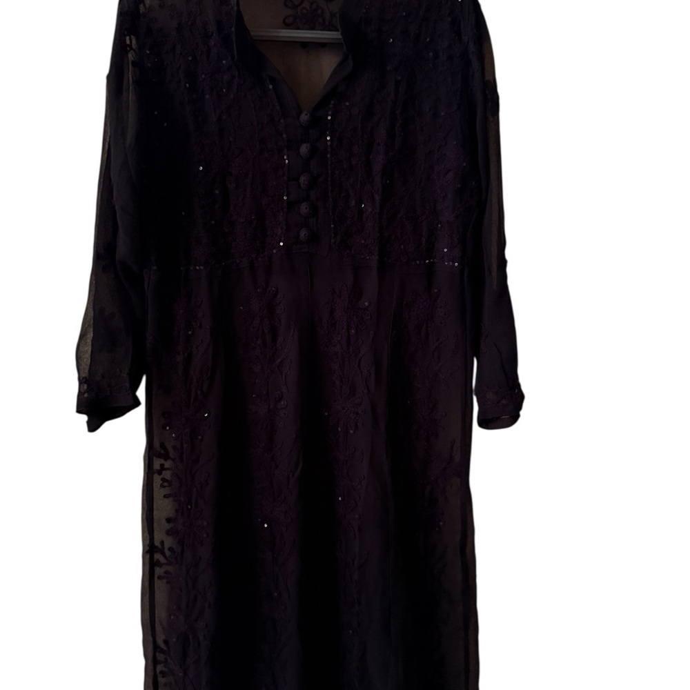 Elegant Black Lace Swim Cover-Up By Thomas Wylde Sz. S ? - Picture 2 of 8